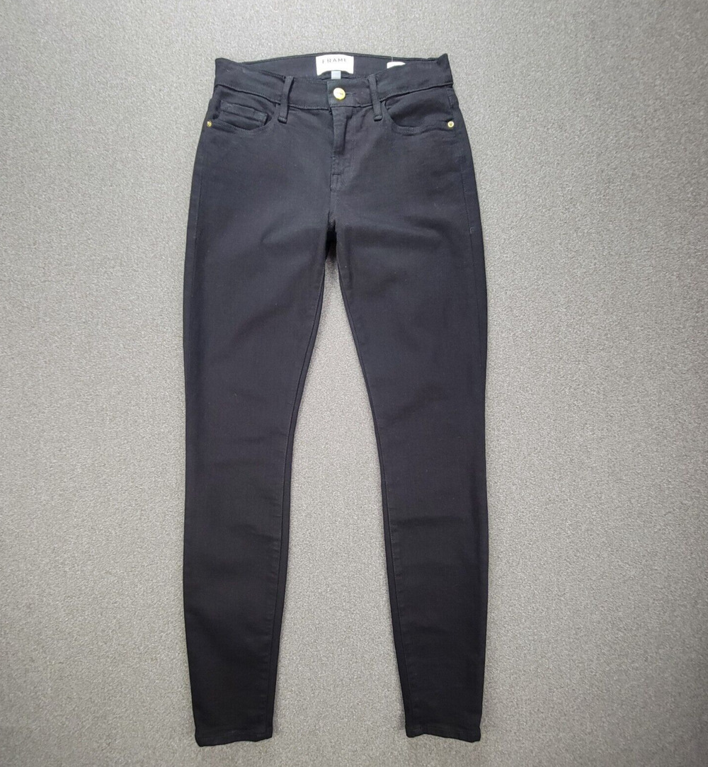 Frame Size 25 Black Le Skinny de Jeanne Le Color Skinny Jeans